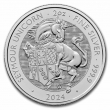 2024 2 oz Great Britain Silver Royal Tudor Beasts Coin - Seymour Unicorn - Gem BU