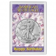 2024 1 oz American Silver Eagle Coin - Gem BU - Happy Birthday Harris Holder