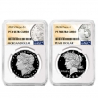 2024-S Proof Morgan and Peace Silver Dollar 2 Pc Set - NGC PF-70 - Morgan and Peace Dollar Label