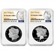 2025-S Proof Morgan and Peace Silver Dollar 2 Pc Set - NGC PF-70 - Morgan and Peace Dollar Label