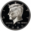 2006-S 90% Silver Kennedy Proof Half Dollar Coin - Choice PF