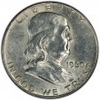1948-1963 20-Coin 90% Silver Franklin Half Dollar Roll - AU / UNC