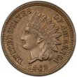 1862 or 1863 Copper Nickel Indian Head Cent Coin From The Civil War - About Uncirculated