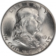 1949 Franklin Silver Half Dollar Coin - Borderline Uncirculated to UNC