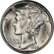 1935-S Mercury Silver Dime Coin - Choice BU