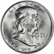 1956 Franklin Silver Half Dollar Coin - Bugs Bunny - Choice BU