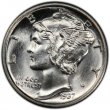 1937-S Mercury Silver Dime Coin - Choice BU