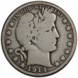 1892-1915 20-Coin 90% Silver Barber Half Dollar Roll - Good / Very Good