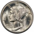 1916 Mercury Silver Dime Coin - BU