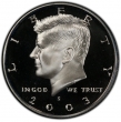 2003-S 90% Silver Kennedy Proof Half Dollar Coin - Choice PF