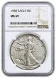 1988 1 oz American Silver Eagle Coin - NGC MS-69