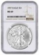 1997 1 oz American Silver Eagle Coin - NGC MS-69