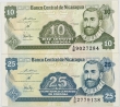 Vintage 1991 Nicaraguan Banknotes - 10 and 25 Centavos - Crisp Uncirculated