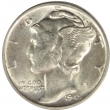 1945-S Mercury Silver Dime Coin - Micro S - Brilliant Uncirculated