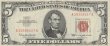 1963 $5.00 U.S. Note - Red Seal - Extremely Fine