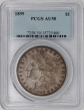 1899 Morgan Silver Dollar Coin PCGS AU-50 - Sharp and Naturally Toned
