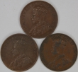 1918, 1919, 1920 Canada One Cent Lot - Extremely Fine