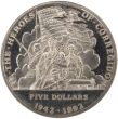 1992 Marshall Islands Five Dollar 50th Anniversary Commemorative Coin - Choice Uncirculated
