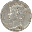 1930 Mercury Silver Dime Coin - Extremely Fine to About Uncirculated