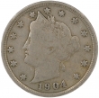 1904 Liberty Head V Nickel Coin - Fine