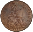 1927 Great Britain One Penny Coin - Uncirculated Red & Brown