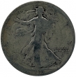 1916-D Walking Liberty Silver Half Dollar Coin - Good