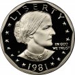 1981-S Susan B. Anthony Proof Dollar Coin - Type 1 - Choice PF