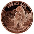 1 oz Copper Round - Ice Age Series - Giant Short Faced Bear Design
