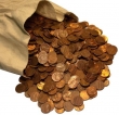 Copper Cent Coin Bags - 2,500 Wheat, Memorial, Canadian Cents - Dated 1982 or Earlier!