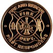 1 oz Copper Round - Fire Department Design