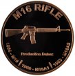 1 oz Copper Round - M16 Rifle Design
