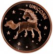 1 oz Copper Round - Unicorn Design