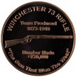 1 oz Copper Round - Winchester 73 Rifle Design