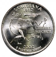 2002 Louisiana State Quarter Coin - P or D Mint - BU