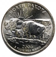 2006 North Dakota State Quarter Coin - P or D Mint - BU