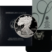 2004-W 1 oz American Proof Silver Eagle Coin - Gem Proof (w/ Box & COA)