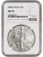 2006 1 oz American Silver Eagle Coin - NGC MS-70