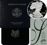 2007-W 1 oz American Proof Silver Eagle Coin - Gem Proof (w/ Box & COA)