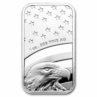 1 oz Silver Bar - American Flag Design