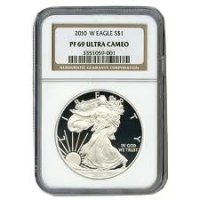 2010-W 1 oz American Proof Silver Eagle Coin - NGC PF-69 Ultra Cameo