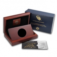 2014 50th Anniversary Kennedy Half Dollar Gold Proof Coin - Box & COA (NO Coins)