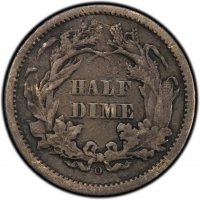 1800's Seated Liberty Silver Half Dime Coin - Random Dates - Very Good / Fine