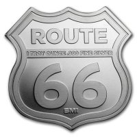 1 oz Silver - Icons of Route 66 Shield Series - California Santa Monica Pier