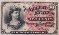4th Issue 1863 10 Cents Fractional Currency - Civil War Era - Fine or Better