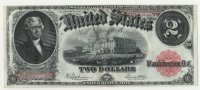 1917 $2.00 Legal Tender Note - Large Type - About Uncirculated