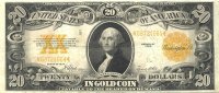 1922 $20.00 Gold Certificate - Large Type - Fine