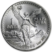 1984 1 oz Mexican Silver Libertad Coin - Gem BU
