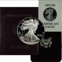 1987-S 1 oz American Proof Silver Eagle Coin - Gem Proof (w/ Box & COA)