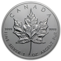 1989 1 oz Canadian Silver Maple Leaf Coin - Mint Sealed - Gem BU