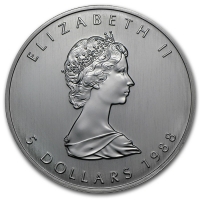 1989 1 oz Canadian Silver Maple Leaf Coin - Mint Sealed - Gem BU